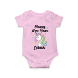 Happy New Year – Unicorn| Customized Romper for Kids - BABY PINK - New Born (Chest 14")