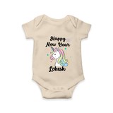 Happy New Year – Unicorn| Customized Romper for Kids - IVORY - New Born (Chest 14")