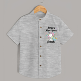 Happy New Year – Unicorn| Customized Shirt for Kids - GREY - 0 - 6 Months Old (Chest 23")