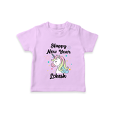 Happy New Year – Unicorn| Customized T-Shirt for Kids - LILAC - 0-5 Months Old (Chest 17")