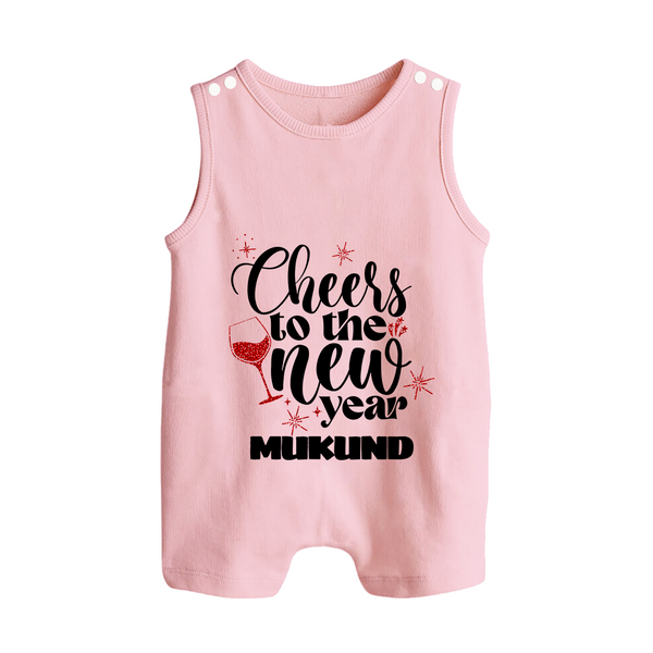 Cheers to the New Year | Personalised Romper Suit   - BABY PINK - 0 - 5 Months Old (Chest 18")