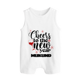 Cheers to the New Year | Personalised Romper Suit   - WHITE - 0 - 5 Months Old (Chest 18")