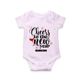 "Cheers To The New Year" - New Year Themed Customized Romper For Babies With Name - LILAC - 0 - 3 Months Old (Chest 16")