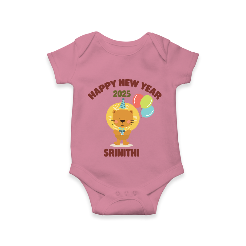 "Happy New Year 2025 - Golden Memories With Our Customized Romper for Babies With Name" - ONION - 0 - 3 Months Old (Chest 16")