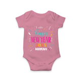 "Happy New Year 2025 - Smiles Forever With Our Customized Romper for Babies With Name" - ONION - 0 - 3 Months Old (Chest 16")