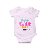 "Happy New Year 2025 - Smiles Forever With Our Customized Romper for Babies With Name" - LILAC - 0 - 3 Months Old (Chest 16")