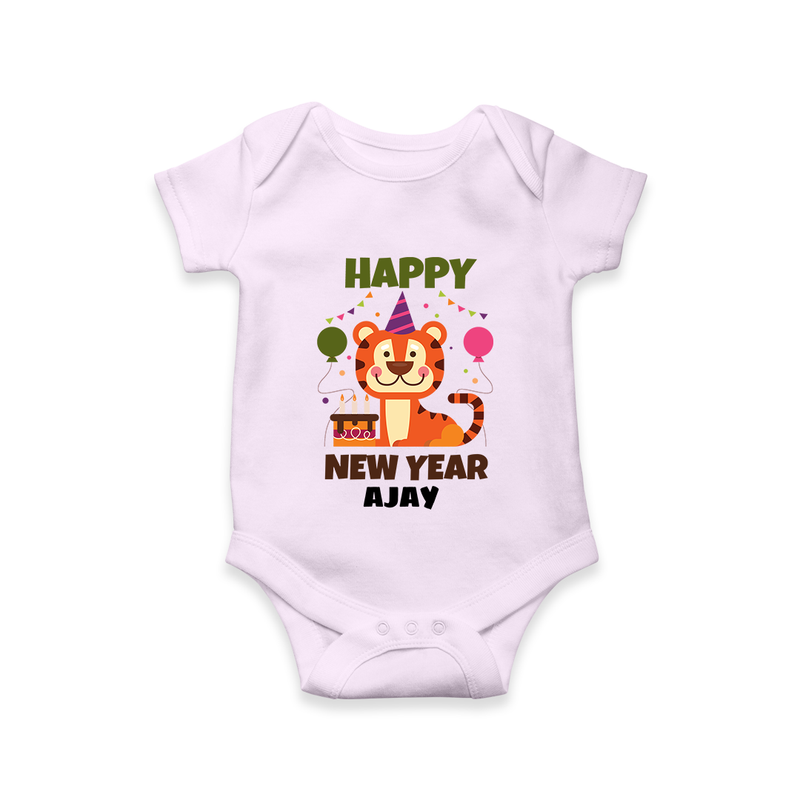 "Happy New Year 2025 - Magical Moments With Our Customized Romper for Babies With Name" - LILAC - 0 - 3 Months Old (Chest 16")