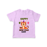 "Happy New Year 2025 - Magical Moments With Our Customized T-Shirt for Kids With Name" - LILAC - 0-5 Months Old (Chest 17")