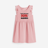 Happy New Year 2026 | Customized Frock for Girls - BABY PINK - 1 - 2 Years Old (Chest 22" , Full Length 22")