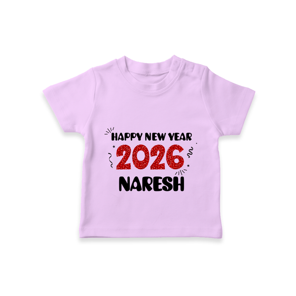 Happy New Year 2026 | Customized T-Shirt for Kids - LILAC - 0-5 Months Old (Chest 17")