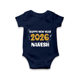 Happy New Year 2026 | Personalised Romper for Kids - NAVY BLUE - New Born (Chest 14")