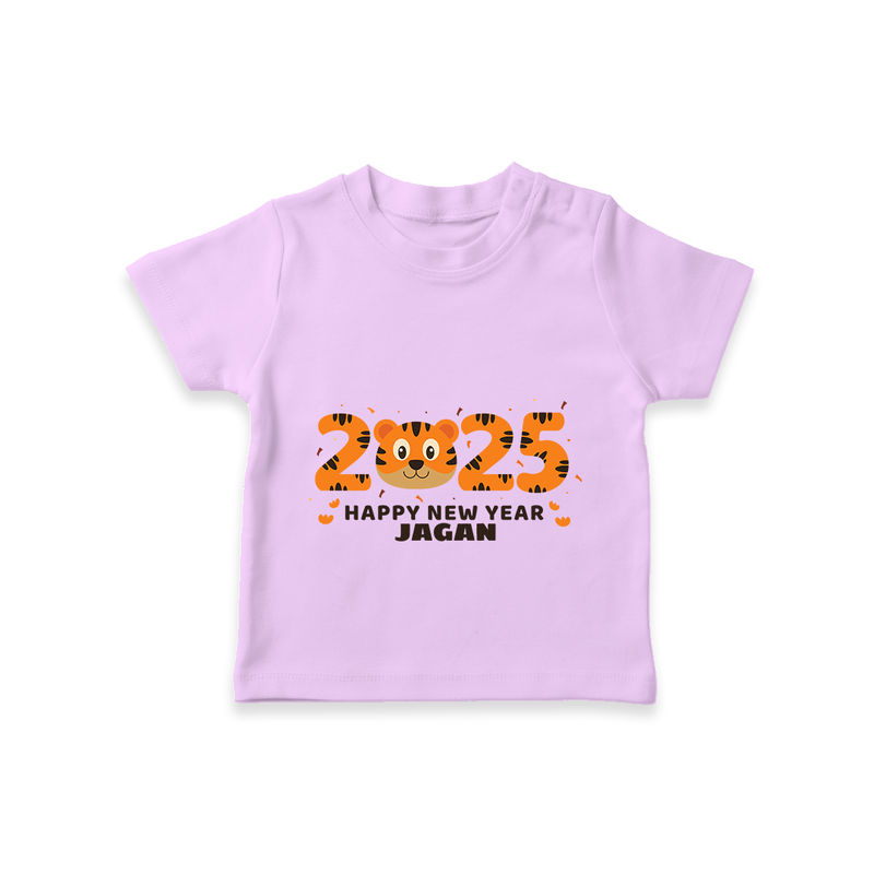 "Happy New Year 2025 - Sweet Memories With Our Customized T-Shirt for Kids With Name" - LILAC - 0-5 Months Old (Chest 17")