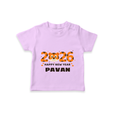 Happy New Year 2026 – Cute Tiger | Personalised T-Shirt for Kids - LILAC - 0-5 Months Old (Chest 17")