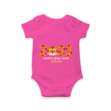 "Happy New Year 2025 - Sweet Memories With Our Customized Romper for Babies With Name" - HOT PINK - 0 - 3 Months Old (Chest 16")