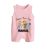 Happy New Year – Jungle Animals| Customized Romper Suit   - BABY PINK - 0 - 5 Months Old (Chest 18")