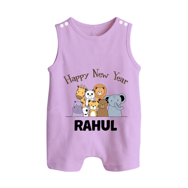 Happy New Year – Jungle Animals| Customized Romper Suit   - LILAC - 0 - 5 Months Old (Chest 18")