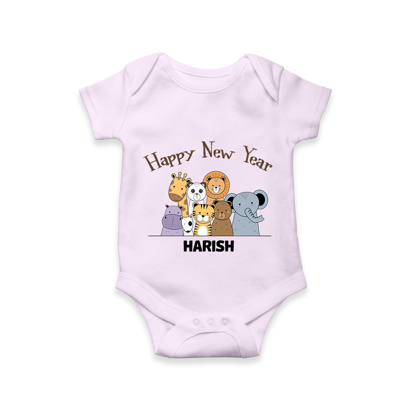 "Happy New Year 2025 - Happy Times With Our Customized Romper for Babies With Name" - LILAC - 0 - 3 Months Old (Chest 16")