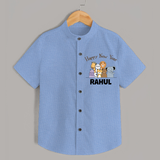 Happy New Year – Jungle Animals| Customized Shirt for Kids - SKY BLUE - 0 - 6 Months Old (Chest 23")