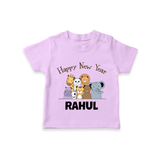 Happy New Year – Jungle Animals| Customized T-Shirt for Kids - LILAC - 0-5 Months Old (Chest 17")