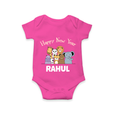 Happy New Year – Jungle Animals| Customized Romper for Kids - HOT PINK - New Born (Chest 14")