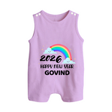Happy New Year 2026 – Rainbow Cloud | Customized Romper Suit   - LILAC - 0 - 5 Months Old (Chest 18")