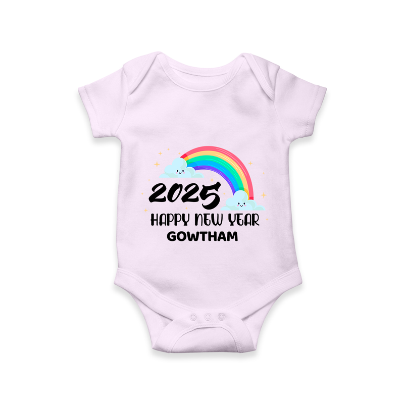 "Happy New Year 2025 - Endless Joy With Our Customized Romper for Babies With Name" - LILAC - 0 - 3 Months Old (Chest 16")