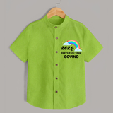Happy New Year 2026 – Rainbow Cloud | Customized Shirt for Kids - LIME GREEN - 0 - 6 Months Old (Chest 23")