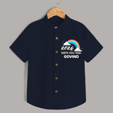 Happy New Year 2026 – Rainbow Cloud | Customized Shirt for Kids - NAVY BLUE - 0 - 6 Months Old (Chest 23")
