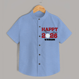 Happy New Year 2026 – Disco  | Personalised Shirt for Kids - SKY BLUE - 0 - 6 Months Old (Chest 23")