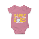 "Happy New Year 2025 - Loving Moments With Our Customized Romper for Babies With Name" - ONION - 0 - 3 Months Old (Chest 16")