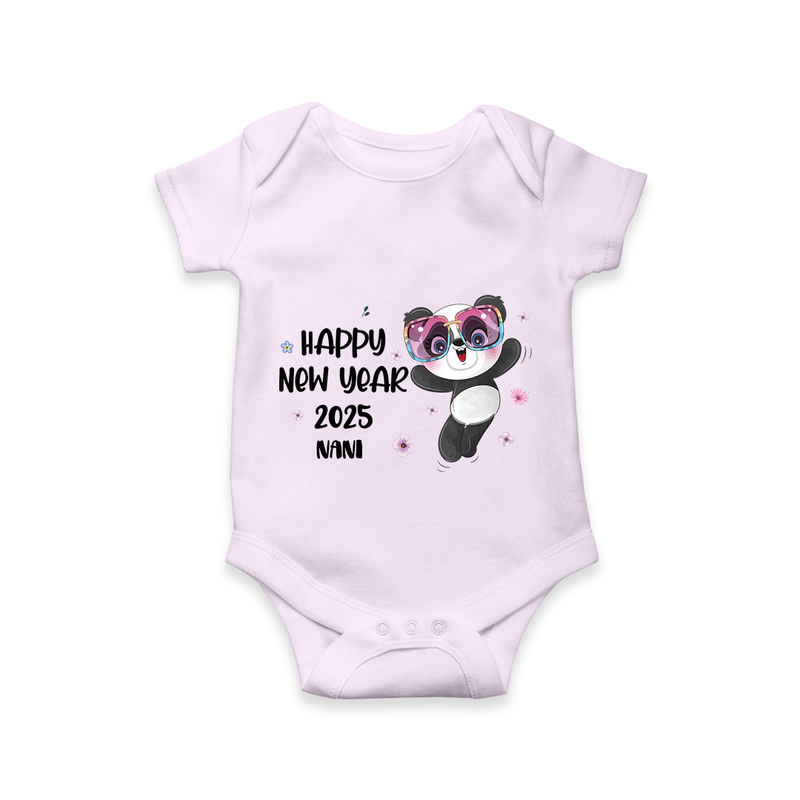 "Happy New Year 2025 - Pure Joy With Our Customized Romper for Babies With Name" - LILAC - 0 - 3 Months Old (Chest 16")