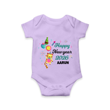 Happy New Year 2026 – Party Tiger | Customized Romper for Kids - LILAC - New Born (Chest 14")