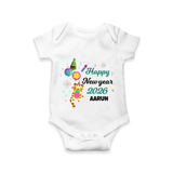Happy New Year 2026 – Party Tiger | Customized Romper for Kids - WHITE - New Born (Chest 14")