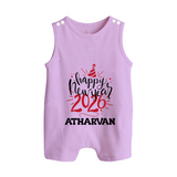 Happy New Year 2026 – Gold Party | Personalised Romper Suit   - LILAC - 0 - 5 Months Old (Chest 18")