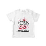 Happy New Year 2026 – Gold Party | Personalised T-Shirt for Kids - WHITE - 0-5 Months Old (Chest 17")