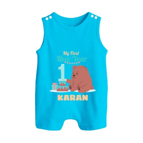 My First New Year – Bear with Cake | Personalised Romper Suit