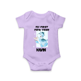 My First New Year – Blue Dino| Customized Romper for Kids - LILAC - New Born (Chest 14")