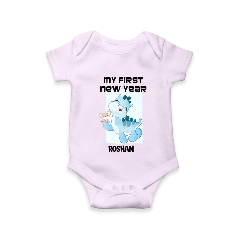 "My First New Year 2025 - First Happy Moment With Our Customized Romper for Babies With Name" - LILAC - 0 - 3 Months Old (Chest 16")