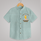 "Better Times Are Ahead" - New Year Themed Customized Shirt For Kids With Name - ARCTIC BLUE - 0 - 6 Months Old (Chest 23")