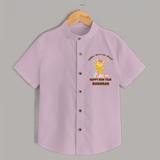 "Better Times Are Ahead" - New Year Themed Customized Shirt For Kids With Name - PINK - 0 - 6 Months Old (Chest 23")