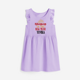 BLINGING IN THE NEW YEAR | Personalised Frock for Girls - LILAC - 1 - 2 Years Old (Chest 22" , Full Length 22")