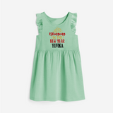 BLINGING IN THE NEW YEAR | Personalised Frock for Girls - MINT GREEN - 1 - 2 Years Old (Chest 22" , Full Length 22")