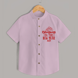 "Blinging In The New Year" - New Year Themed Customized Shirt For Kids With Name - PINK - 0 - 6 Months Old (Chest 23")