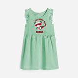 2026 HERE I COME – SUPER PANDA | Personalised Frock for Girls - MINT GREEN - 1 - 2 Years Old (Chest 22" , Full Length 22")
