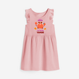 Hello 2026 Crab Design| Customized Frock for Girls - BABY PINK - 1 - 2 Years Old (Chest 22" , Full Length 22")
