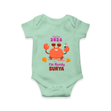 Hello 2026 Crab Design| Customized Romper for Kids - MINT GREEN - New Born (Chest 14")
