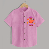 Hello 2026 Crab Design| Customized Shirt for Kids - BABY PINK - 0 - 6 Months Old (Chest 23")