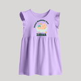 Cutest Resolution Ever Baby Cloud | Personalised Baby Frock   - LILAC - 0 - 3 Months Old (Chest 17")