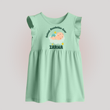 Cutest Resolution Ever Baby Cloud | Personalised Baby Frock   - MINT GREEN - 0 - 3 Months Old (Chest 17")