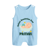 Cutest Resolution Ever Baby Cloud | Personalised Romper Suit   - BABY BLUE - 0 - 5 Months Old (Chest 18")
